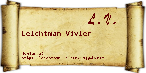 Leichtman Vivien névjegykártya